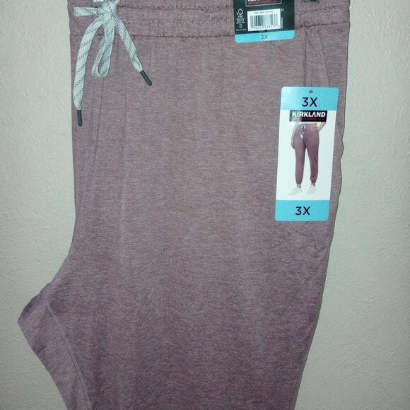 Kirkland Women's Plus Size 3X Pink Lightweight Jogger Sweatpants NWT - Picture 3 of 4